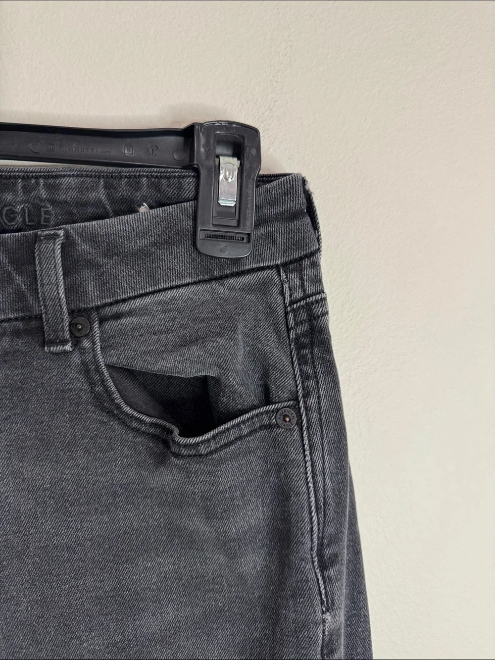 American Eagle Outfitters Washed Black High-Rise Stretch Curvy Mom Jean size 4